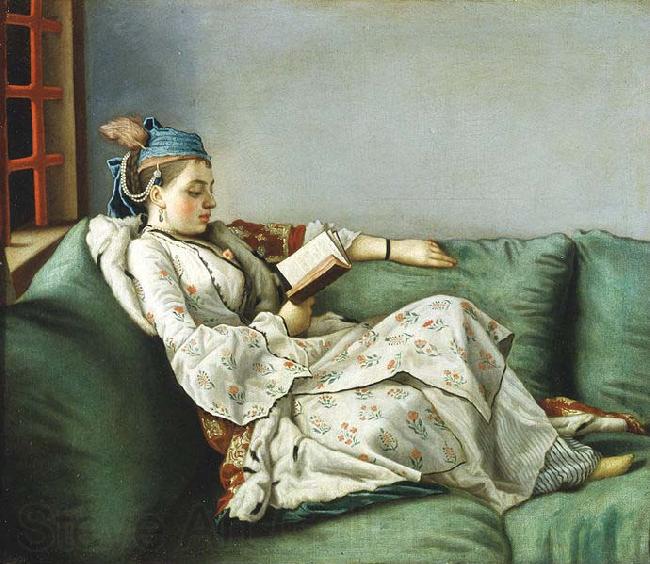 Jean-Etienne Liotard Ritratto di Maria Adelaide di Francia vestita alla turca Norge oil painting art